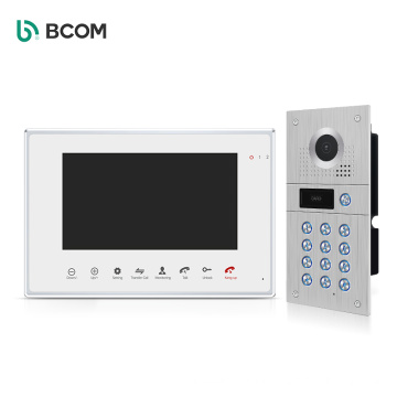 Hochwertiger 7-Zoll-weißer AHD-Innenmonitor 4-Draht-Video-Türsprechanlage mit RFID-Kartenfunktion für 1 Familie